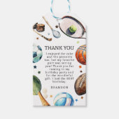 Moderne Kinder Sport Verjaardagsfeest Cadeaulabel (Voorkant)