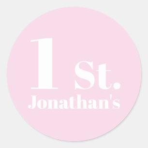 Moderne kinderen Birthday Aangepast nummer lichtro Ronde Sticker