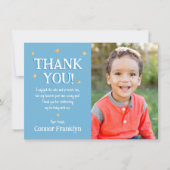 Moderne Kinderen Foto Sterren Bedankkaart (Voorkant)