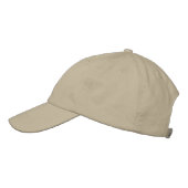 Moderne "KING" Geborduurde Khaki Pet (Links)