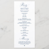 Moderne Klasse Elegante Trouwceremonie Programma (Achterkant)