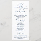 Moderne Klasse Elegante Trouwceremonie Programma (Voorkant)