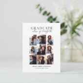 Moderne klasse foto-afstuderen 2019 feestdagenkaart (Staand voorkant)