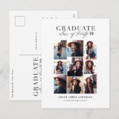 Moderne klasse foto-afstuderen 2019 feestdagenkaart (Voorkant / Achterkant)