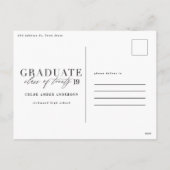 Moderne klasse foto-afstuderen 2019 feestdagenkaart (Achterkant)