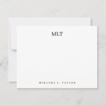 Moderne Klasse Monogram Initiaal Gepersonaliseerde