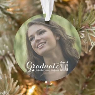 Moderne klasse van 2021 Graduation Cap Custom Ornament