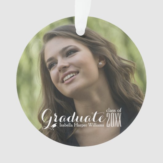 Moderne klasse van 2021 Graduation Cap Custom Ornament (voorkant)