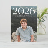 Moderne Klasse van 2025 2 Foto Afstuderen Aankondiging (Staand voorkant)