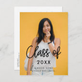 Moderne Klasse van 2025 afstuderen foto Briefkaart (Voorkant / Achterkant)