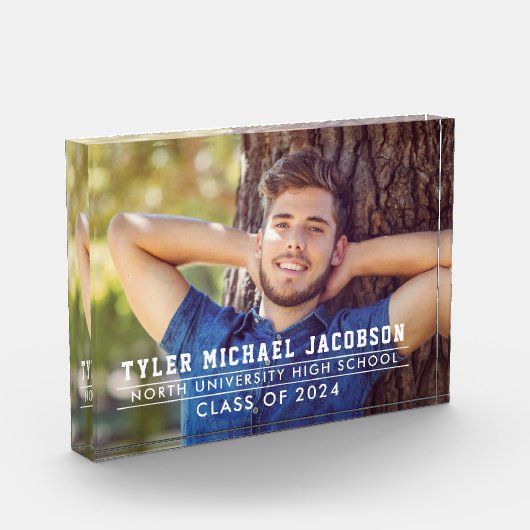 Moderne Klasse van 2025 Custom Afstuderen Fotoblokken (Links)