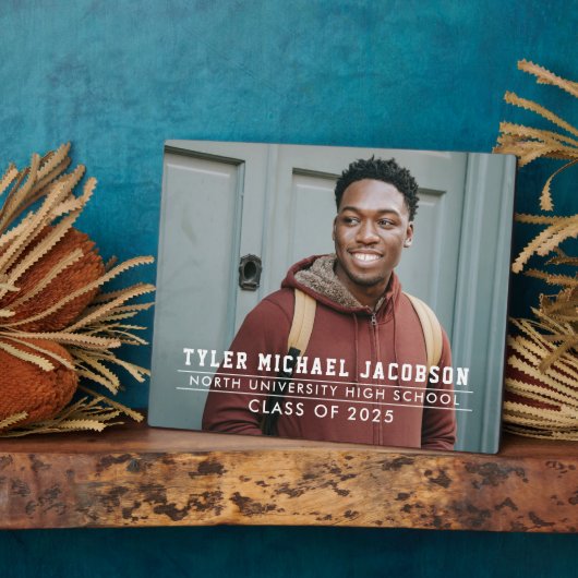 Moderne Klasse van 2025 Custom Afstuderen Fotoplaat (Zijkant)