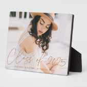 Moderne Klasse van 2025 Gold Script Afstuderen Fot Fotoplaat (Zijkant)