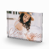 Moderne Klasse van 2025 Terracotta Script Afstuder Fotoblokken (Rechts)