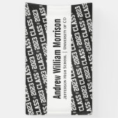 Moderne klasse van 20XX Afstuderen Aangepaste kleu Spandoek (Verticaal)