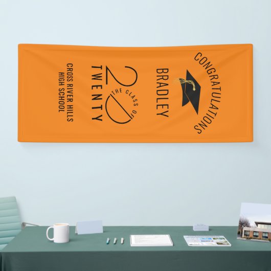 Moderne KLASSE VAN 20XX Oranje Afstuderen deur Spandoek (Beurs)