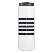 Moderne Klassieke Aangepaste Script Witte & Zwarte Thermosbeker (Achterkant)