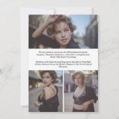 Moderne Klassieke Afstuderen voor fotocollage Aankondiging (Achterkant)