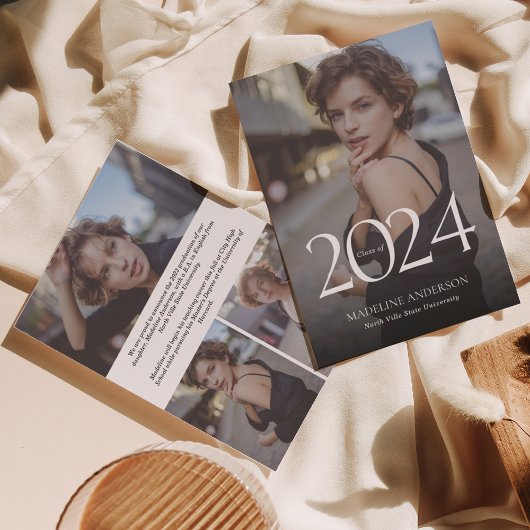 Moderne Klassieke Afstuderen voor fotocollage Aankondiging