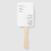 Moderne Klassieke bruiloft Handwaaier (Voorkant)