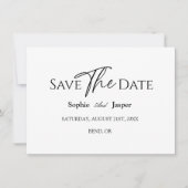 Moderne klassieke bruiloft, sparen de datum save the date (Voorkant)