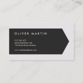 Moderne, klassieke, donkere en lichte grijs visitekaartje (Achterkant)