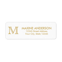 Moderne Klassieke Elegant Faux Gold Monogram