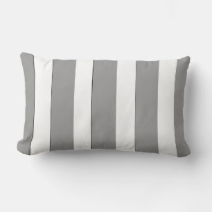 Moderne klassieke elegante grijze en witte strepen kussen