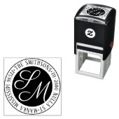 Moderne Klassieke Familienaam Retouradres Cirkelvo Zelfinktende Stempel (In situ)