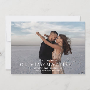 Moderne klassieke foto bruiloft save the date