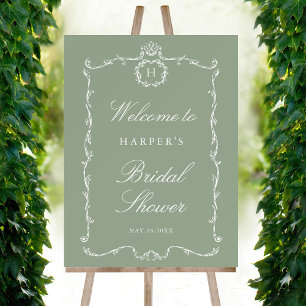 Moderne Klassieke Franse Bruiloftsdouche Salie Gro Poster