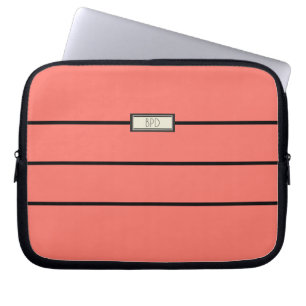 Moderne Klassieke Geborduurde Initialen Stijlvol K Laptop Sleeve