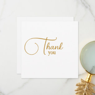 Moderne klassieke gouden typografie dank u kaart