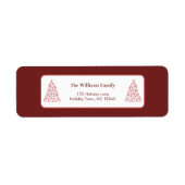 Moderne Klassieke Kerst Elegant Etiket (Voorkant)