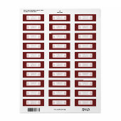 Moderne Klassieke Kerst Elegant Etiket (Full Sheet)