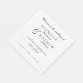 Moderne klassieke minimalistische bruiloft servet (Hoek)