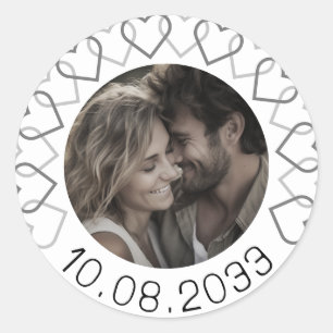 Moderne klassieke minimalistische typografie ronde sticker