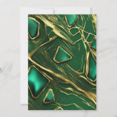 Moderne Klassieke Moody Donker Smaragd Groene Brui Kaart (Achterkant)