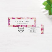 Moderne klassieke rode abstracte bloemen mini visitekaartjes (Bureau)