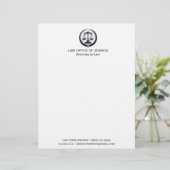 Moderne klassieke schalen van de rechtspraak Lette Briefhoofd (Staand voorkant)