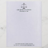 Moderne klassieke schalen van de rechtspraak Lette Briefhoofd (Voorkant)