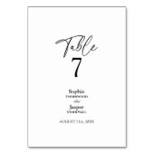 Moderne Klassieke Simple Wedding Table Number Kaar Kaart (Voorkant)