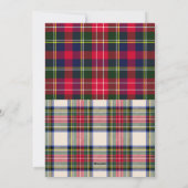 Moderne Klassieke Tartan Plaid One Foto Feestdagenkaart (Achterkant)