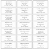 Moderne klassieke trouw gastadreslabels sticker (Voorkant)