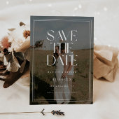 Moderne Klassieke Vetgedrukte Typografie Trouwfoto Save The Date