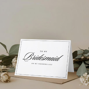 Moderne Klassieker voor Bruidsmeisje op Trouwdag Bedankkaart