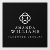 Moderne Klaverlogo Luxe Boetiek Zwart Raamsticker (Vel)