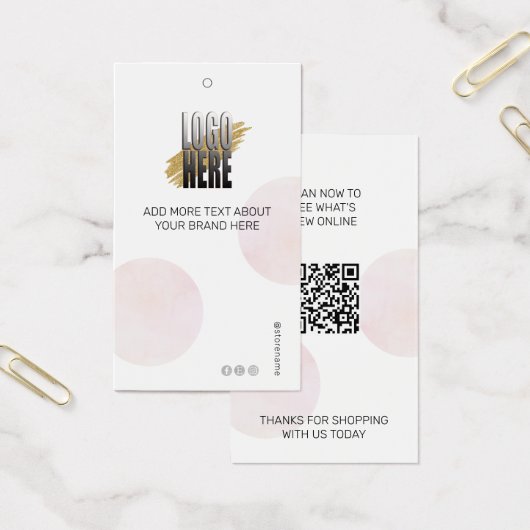Moderne Kleding Logo QR Code Mode Display Label Visitekaartje (Kantoor)