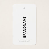 Moderne Kledingprijs Hang Label Visitekaartje (Voorkant)