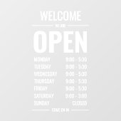 Moderne Kledingwinkel Winkel Openingstijden Begroe Raamsticker (Vel)